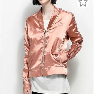 PUMA Satin Lux T7 Ballet Rose Pink Jacket - NWOT